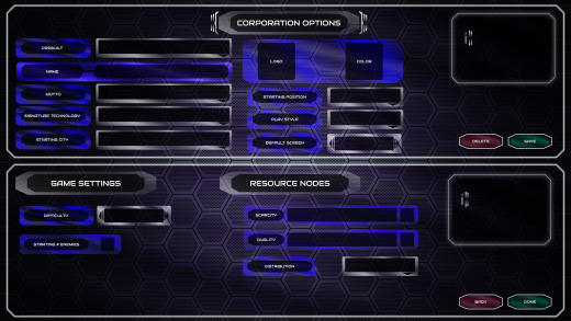 UI/UX Artist: The Corporation Screen